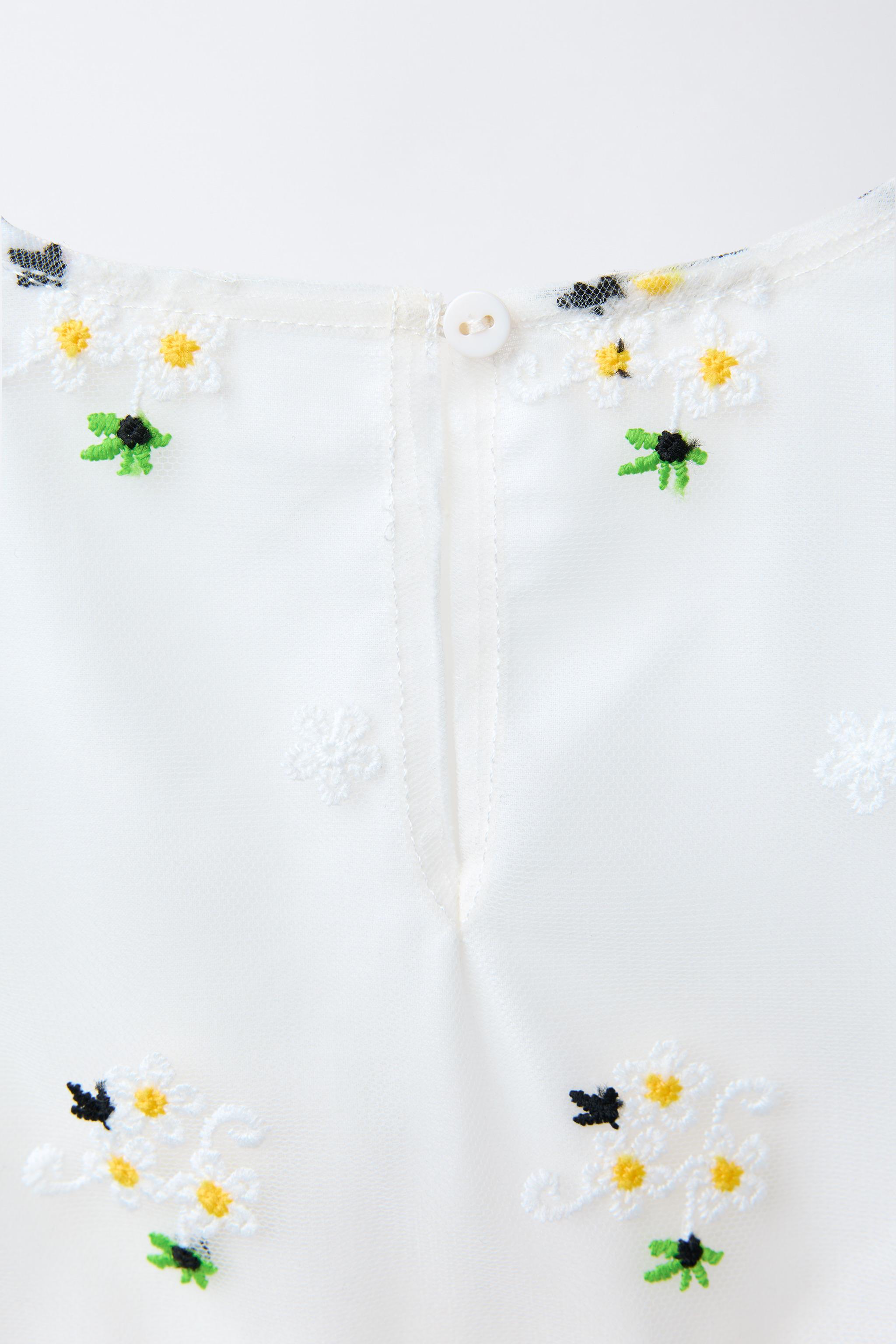 EMBROIDERED TULLE DRESS